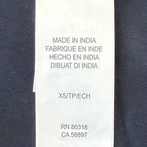 Lucky Brand Collarless V-Neck Henley Blouse Women XS Black - Picture 6 of 9